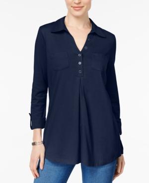 Karen Scott Polo Tunic, Created For Macy's