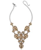 Thalia Sodi Hematite-tone Marquise & Round Crystal Statement Necklace, Created For Macy's