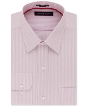 Tommy Hilfiger Men's Big And Tall Classic Fit Non-iron Blue Stripe Dress Shirt