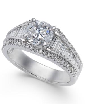 Diamond Baguette Engagement Ring (1-2/3 Ct. T.w.) In 14k White Gold