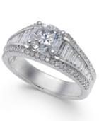 Diamond Baguette Engagement Ring (1-2/3 Ct. T.w.) In 14k White Gold