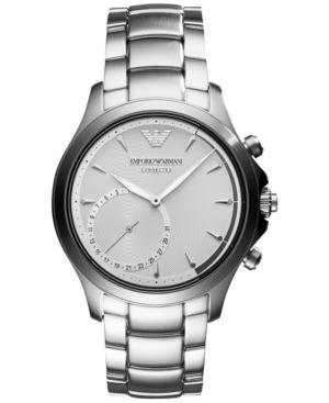 Emporio Armani Men's Connected Stainless Steel Bracelet Hybrid Smart Watch 43mm