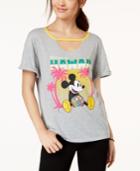 Hybrid Juniors' Disney Mickey Mouse Hawaii Graphic T-shirt