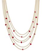 Charter Club Gold-tone 6-row Beaded Station Necklace, Only At Macy's
