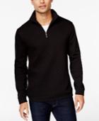 Tasso Elba Quilted Quarter-zip Sweater, Only At Macy's