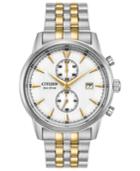 Citizen Eco-drive Men's Chronograph Corso Two-tone Stainless Steel Bracelet Watch 43mm