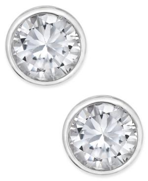 Inc International Concepts Silver-tone Crystal Stud Earrings, Only At Macy's