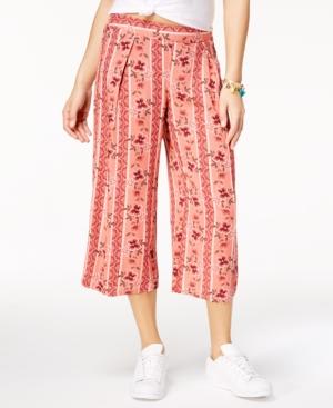 Be Bop Juniors' Printed Wide-leg Capri Pants