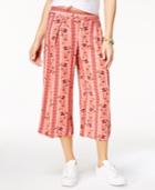 Be Bop Juniors' Printed Wide-leg Capri Pants