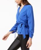 Bar Iii Ruched Wrap Top, Created For Macy's