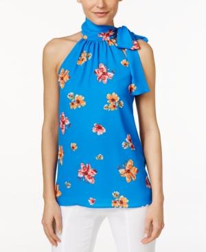 Cece Floral-print Halter Blouse