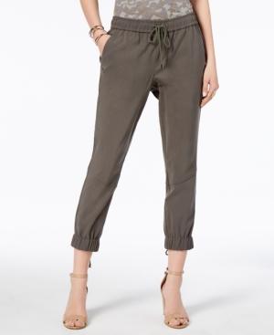 Inc International Concepts Lace-up Cropped Jogger Pants, Created For Macy's