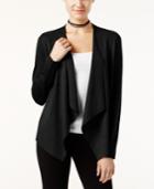 Inc International Concepts Faux-suede Draped Cardigan, Only At Macy's