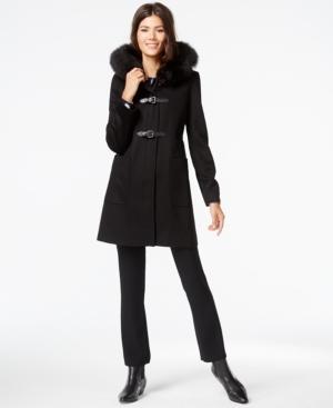 Forecaster Fox-fur-trim Buckled Walker Coat