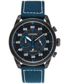 Citizen Men's Chronograph Avion Blue Nylon Strap Watch 45mm Ca4215-39e, A Macy's Exclusive