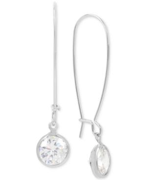 Kenneth Cole New York Silver-tone Cubic Zirconia Drop Earrings