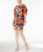 Vince Camuto Tie Sleeve Floral Shift Dress