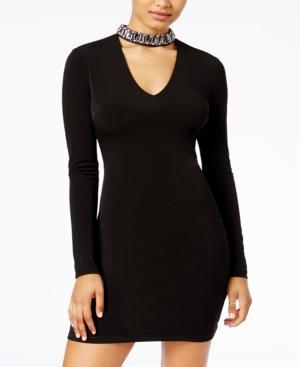 City Studios Juniors' Embellished Choker Dress