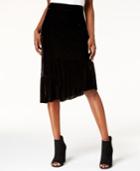 Kensie Velvet Asymmetrical Skirt