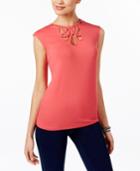 Inc International Concepts Petite Cutout Top, Created For Macy's