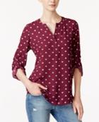 Maison Jules Heart-print Utility Top, Created For Macy's