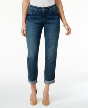 Style & Co Petite Boyfriend Jean Curvy Marseille Wash Skinny Jeans, Created For Macy's