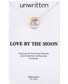 Unwritten I Love You To The Moon And Back Charm Pendant Necklace In Sterling Silver