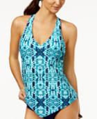 Island Escape Into The Sun Tie-dyed Underwire Tankini Top Women's Swimsuit