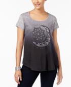 Style & Co Ombre Graphic-print T-shirt, Created For Macy's
