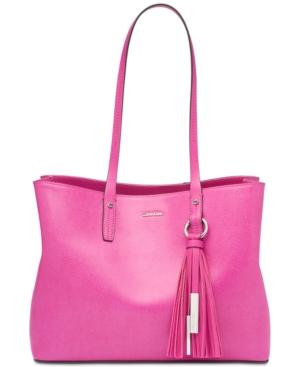 Calvin Klein Maggie Leather Medium Tote