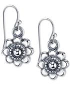2028 Silver-tone Floral Drop Earrings