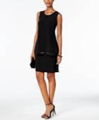 Msk Sequined Border Popover Cocktail Dress