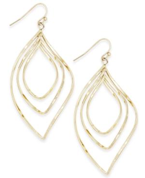 Inc International Concepts Gold-tone Multi-layer Oval Drop Earrings, Only At Macy's