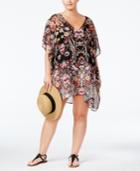 Becca Etc Plus Size Havana Cover-up Women's Swimsuit