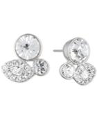 Givenchy Silver-tone Crystal Cluster Stud Earrings