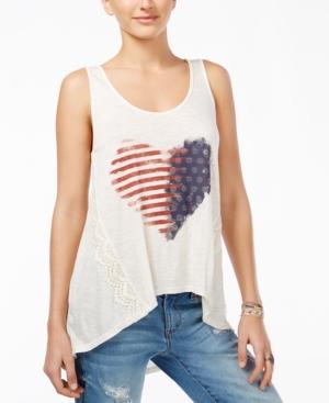 American Rag Juniors' High-low Graphic Tank Top, Only At Macy's