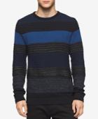 Calvin Klein Men's Striped Crew-neck Sweater