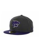 New Era Kansas State Wildcats 2 Tone Graphite And Team Color 59fifty Cap