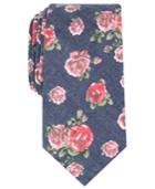 Bar Iii Men's Douglass Rose Floral Skinny Tie, Created For Macy's
