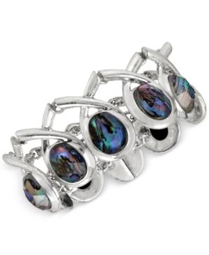 Robert Lee Morris Soho Silver-tone Imitation Abalone Bracelet