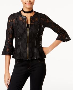 Inc International Concepts Lace Peplum Jacket, Created For Macy's