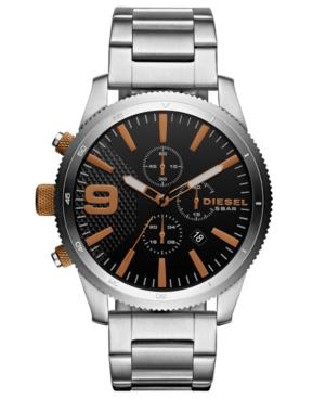 Diesel Men's Chronograph Rasp Chrono 46 Stainless Steel Bracelet Watch 46mm