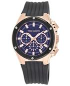 Vince Camuto Men's Chronograph Dark Gray Silicone Strap Watch 45mm Vc-1063dgrg