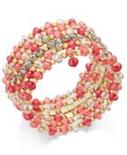 Inc International Concepts Gold-tone Beaded Coil Bracelet, Created For Macy's
