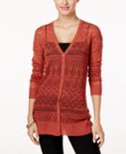 Cupio By Cable & Gauge Pointelle-knit Cardigan