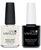 Creative Nail Design Vinylux Studio White Nail Polish & Top Coat (two Items), 0.5-oz, From Purebeauty Salon & Spa
