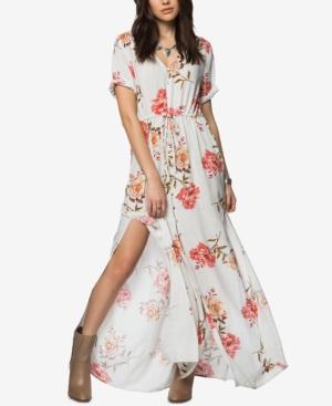 O'neill Juniors' Cadey Printed Button-front Maxi Dress