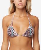 O'neill Juniors' Greer Printed Reversible Halter Bikini Top,a Macy's Exclusive Style Women's Swimsuit
