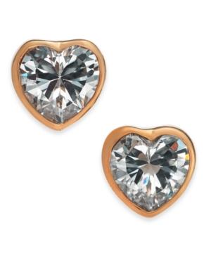 Kate Spade New York Gold-tone Crystal Heart Stud Earrings