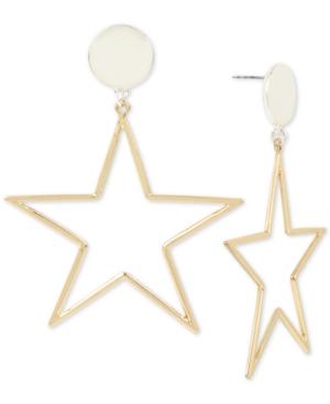 Bcbg Two-tone Star Drop Earrings